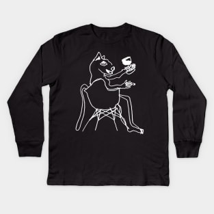 Wine and Cigar Kids Long Sleeve T-Shirt